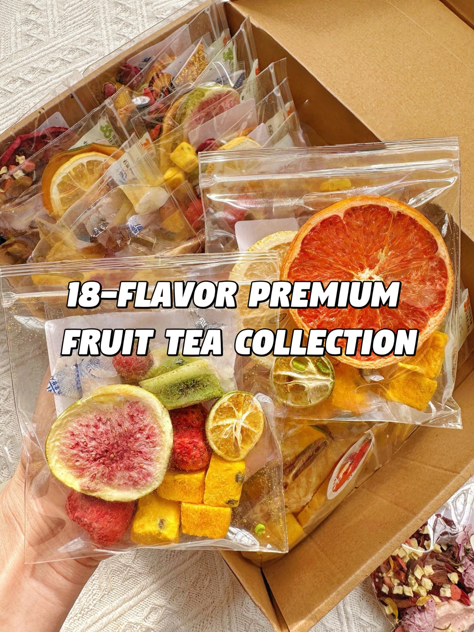 18-Flavor Premium Fruit Tea Collection
