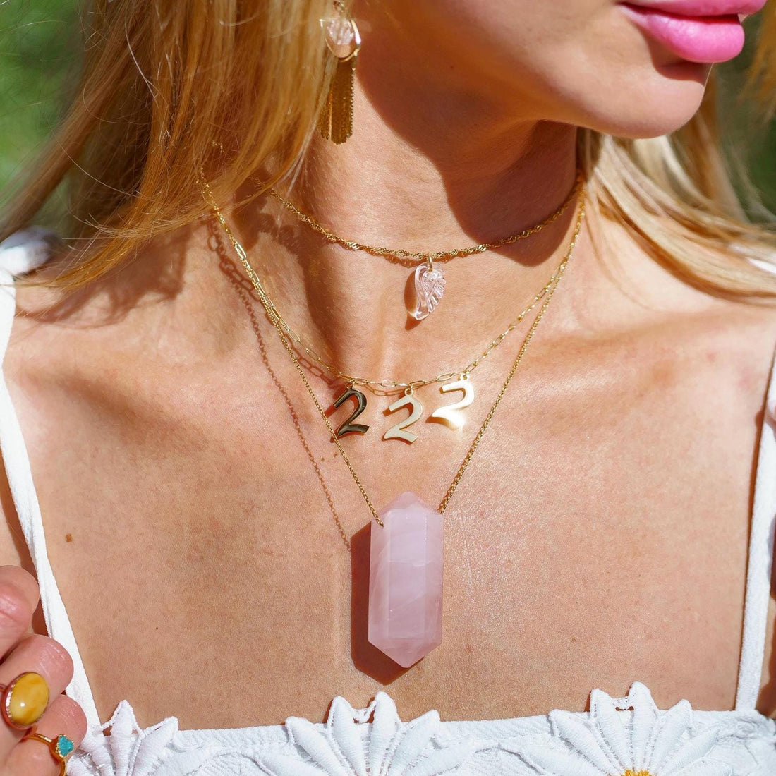 Customizable Angel Number Necklace in 14k Gold Filled or Sterling Silver